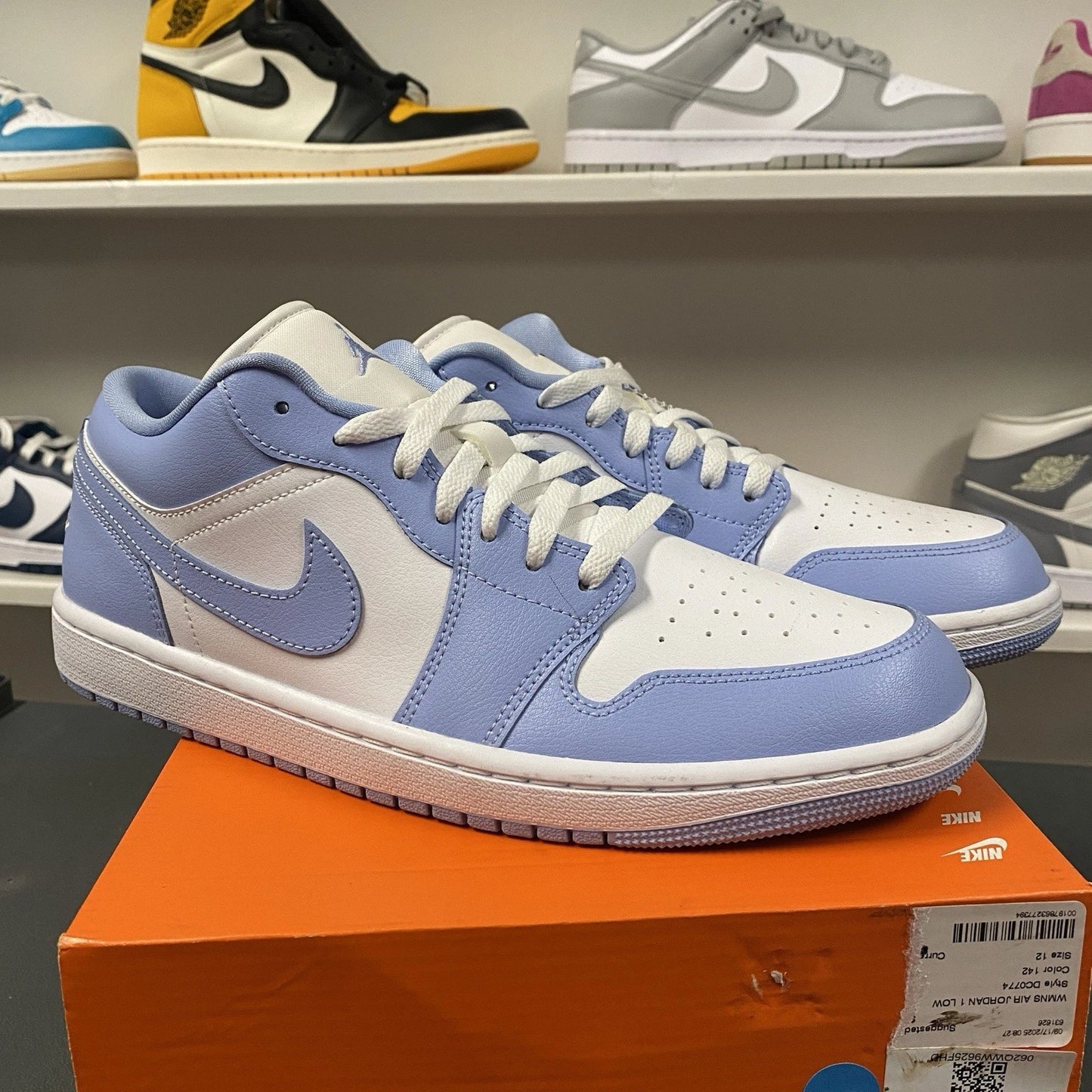 Air Jordan 1 Low Women's White Aluminum Size 12W