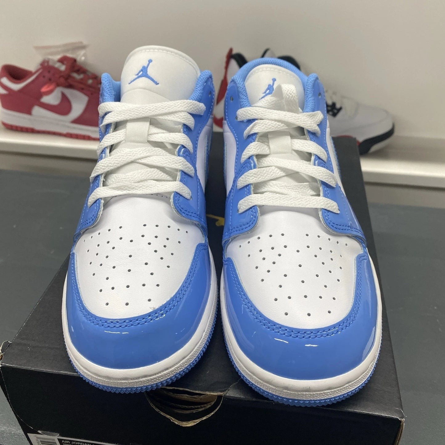 Brand New Nike Air Jordan 1 Low SE White Legend Blue FZ3929-114 Size 7Y (8.5W)