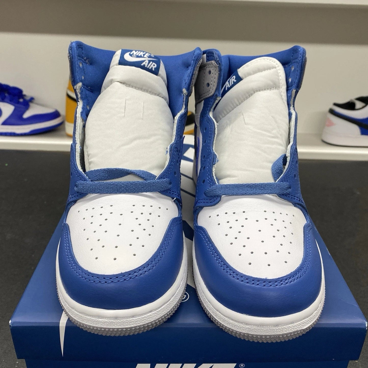 Air Jordan 1 Retro High OG True Blue/Cement Size 6.5Y (8 Women) FD1437 410