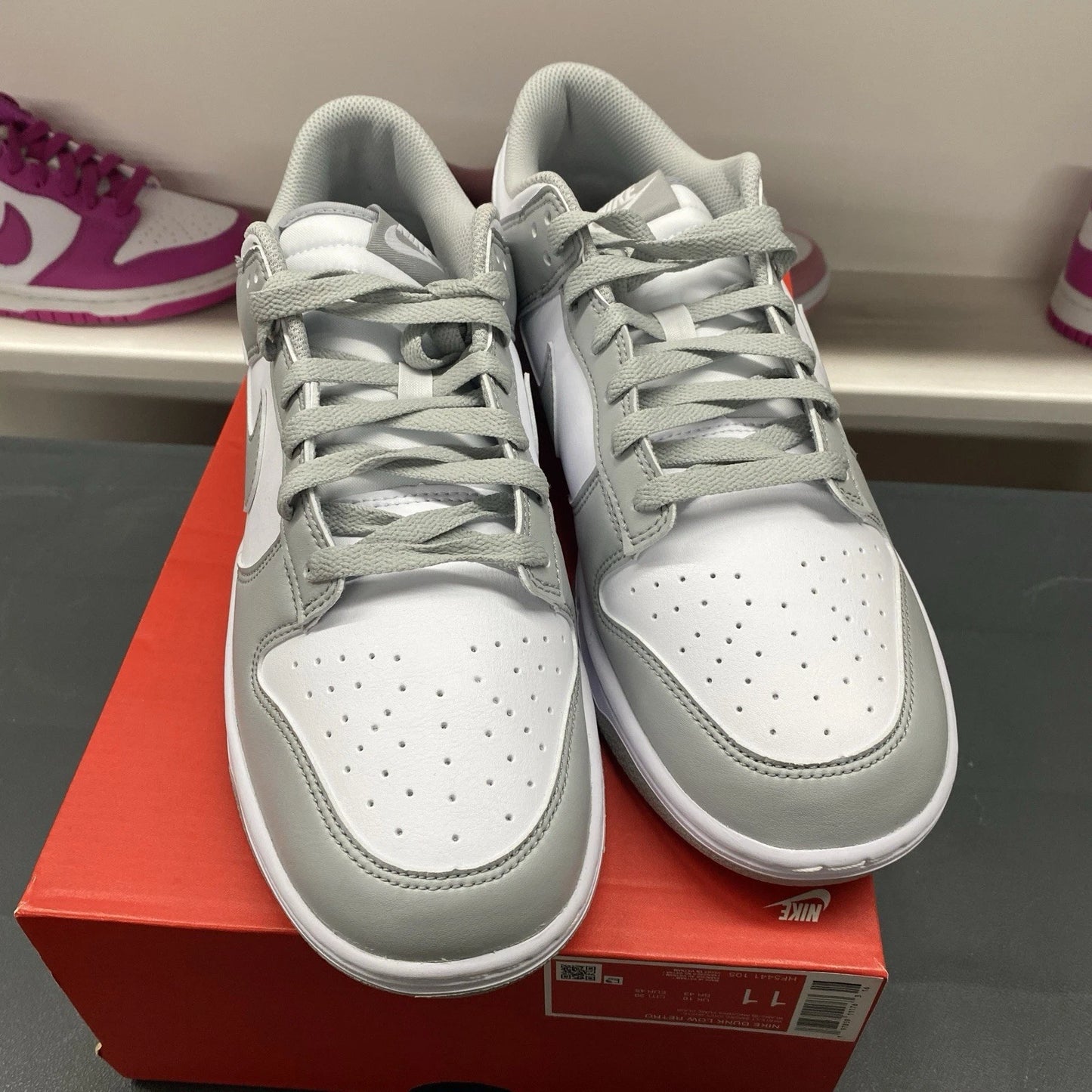 Nike Dunk Low White Smoke Grey Retro Size 11 HF5441 105 Brand New