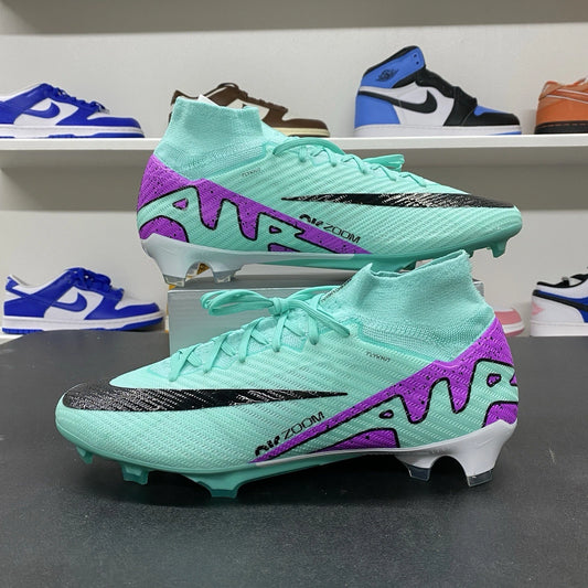 Nike Mercurial Superfly 9 Elite FG Turquoise Soccer Cleats, Size 12 DJ4977-300