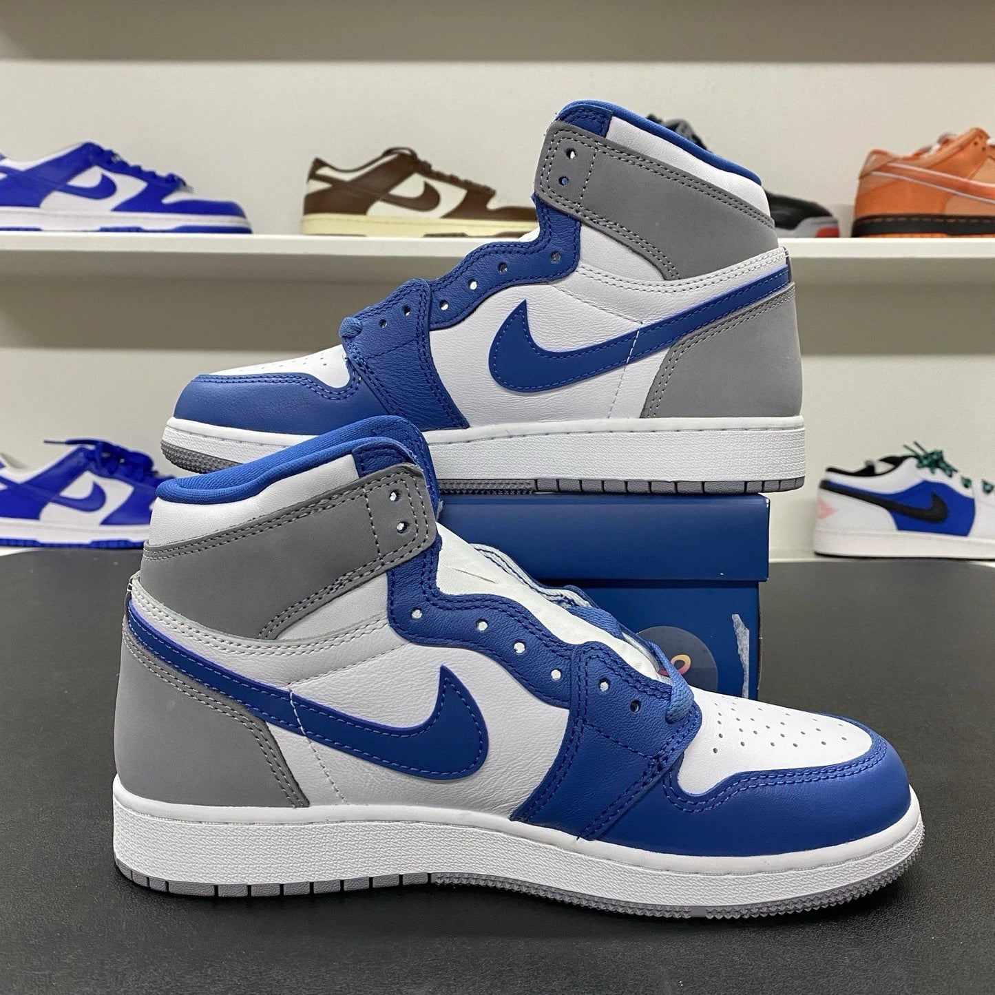 Air Jordan 1 Retro High OG True Blue/Cement Size 6.5Y (8 Women) FD1437 410