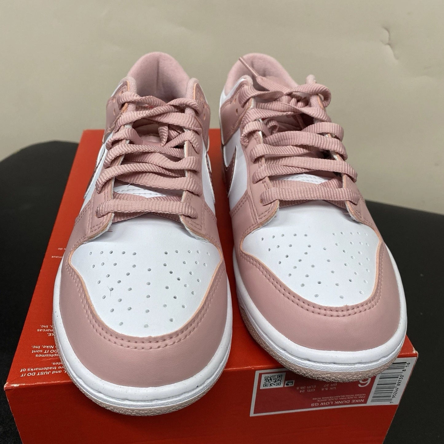 Nike Dunk Low Pink Velvet Size 6Y (7.5 Women's) DO6485-600