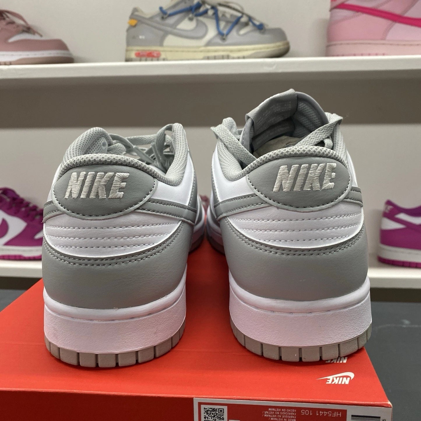 Nike Dunk Low White Light Smoke Grey Sneakers HF5441-105 Size 12 Brand New
