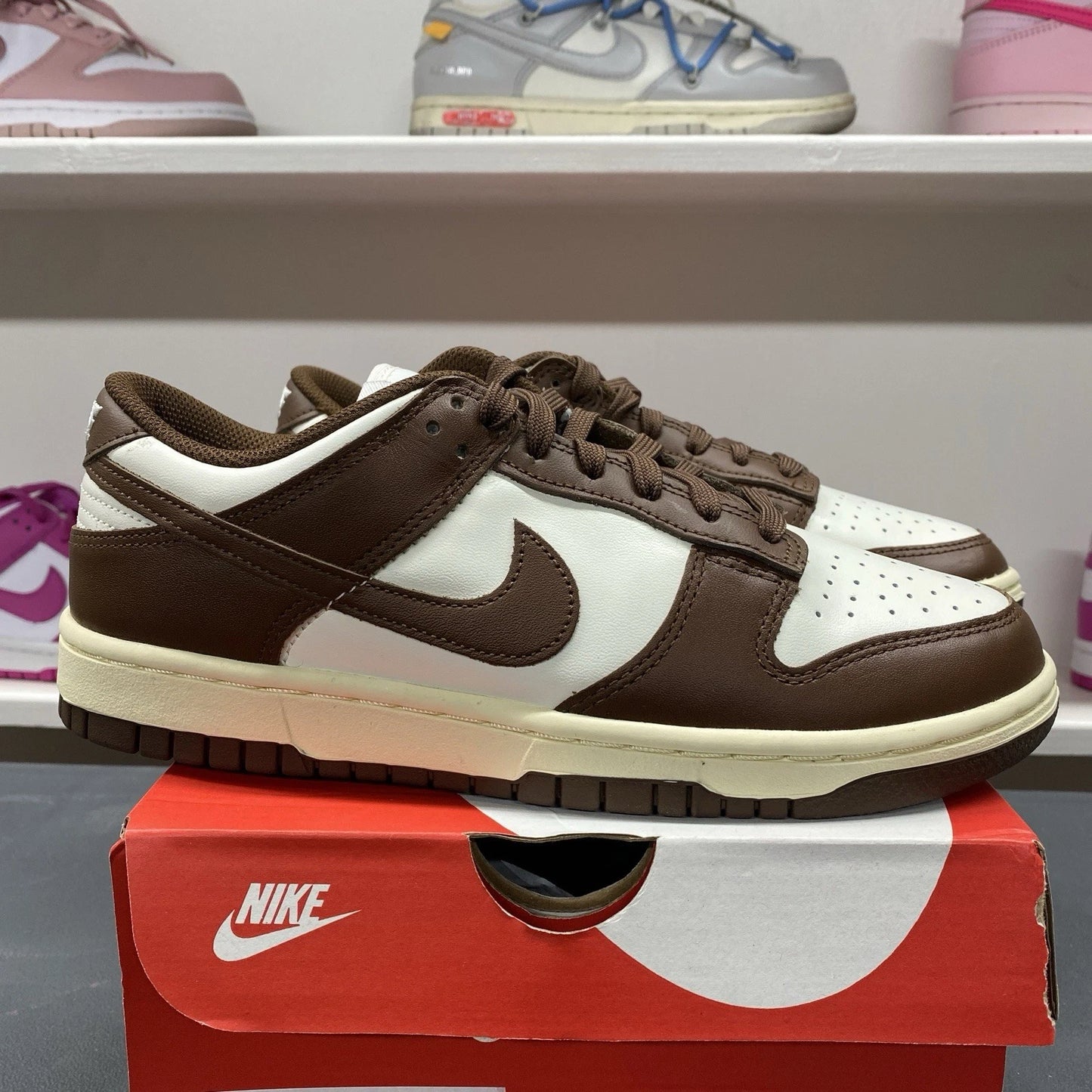 Nike Dunk Low Retro Cacao Wow Mocha Brown White DD1503-124 Women's Size 8W/6.5M