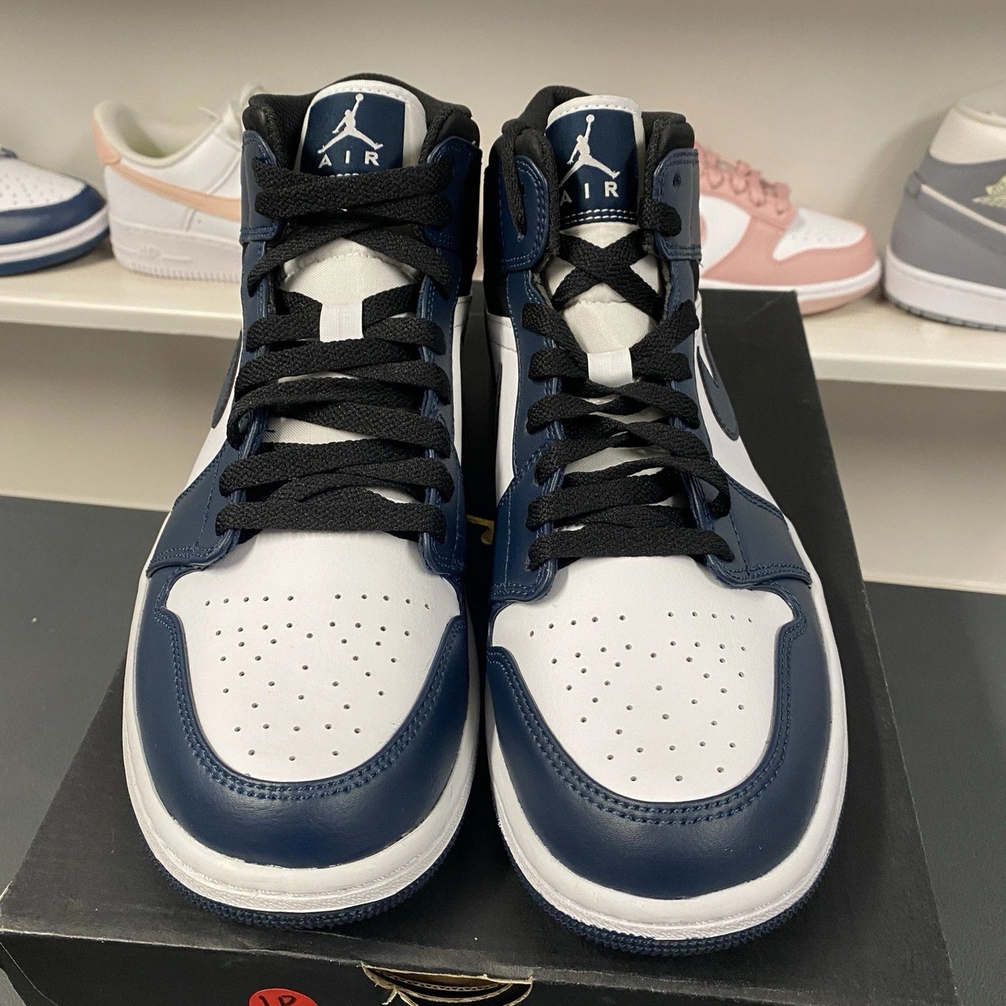 Air Jordan 1 Mid Armory Navy/Black/White Size 9.5