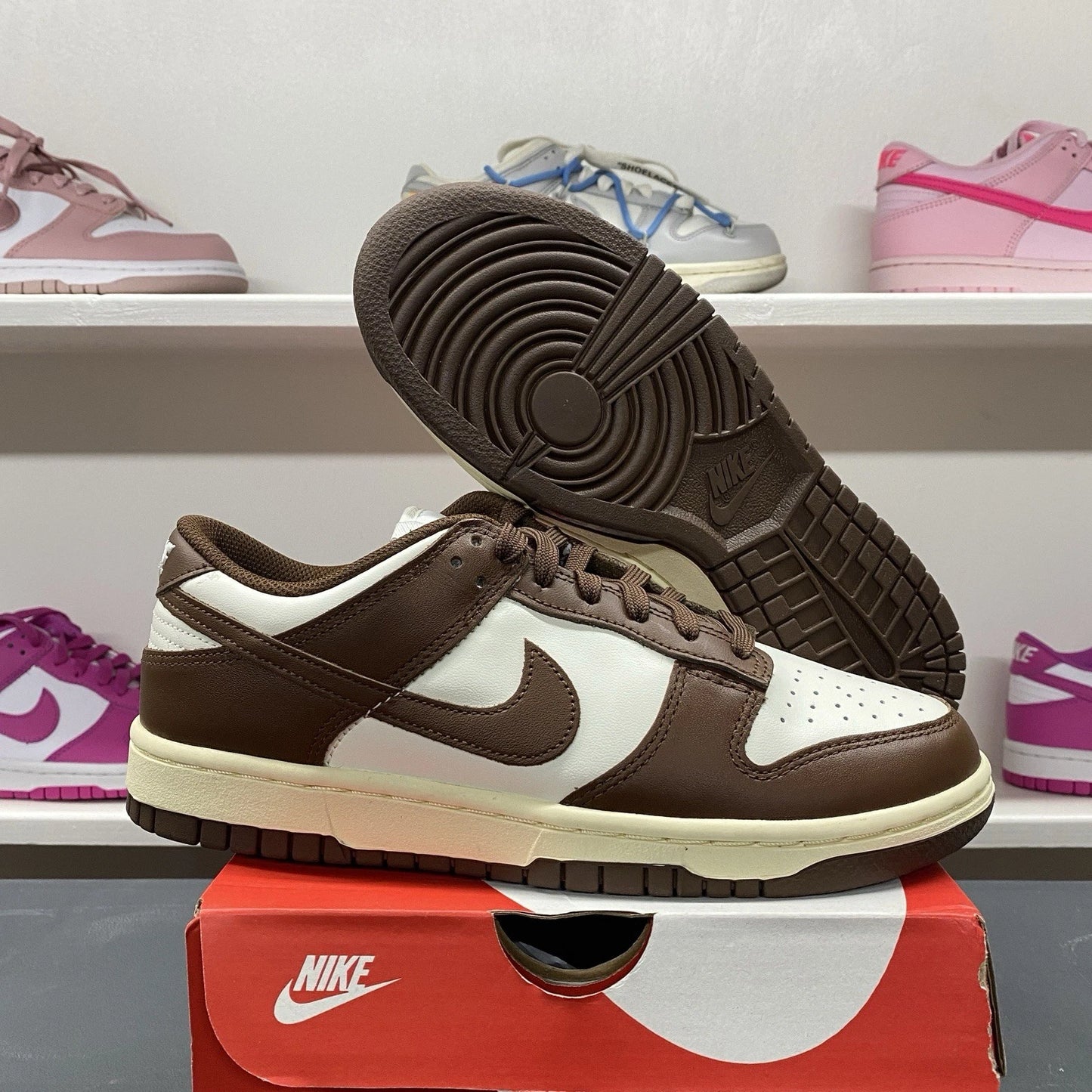 Nike Dunk Low Retro Cacao Wow Mocha Brown White DD1503-124 Women's Size 8W/6.5M