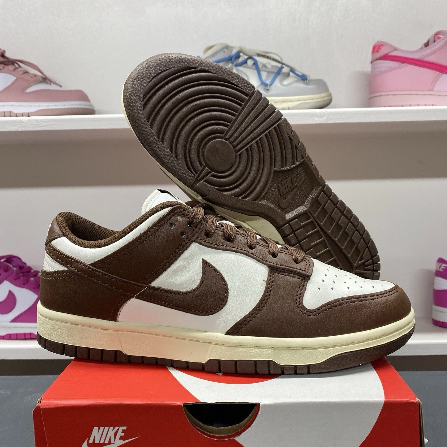Nike Dunk Low Retro Cacao Wow Mocha Brown White DD1503-124 Women's Size 8W/6.5M