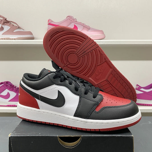 Brand New Air Jordan 1 Low White/ Red/ Black Sneakers 6Y 553560 161