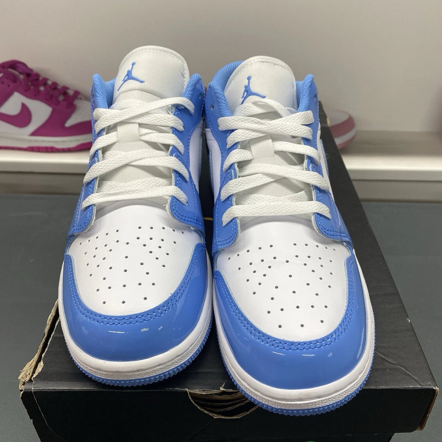 Brand NewNike Air Jordan 1 Low SE White Legend Blue FZ3929-114 Size 7Y (8.5W)