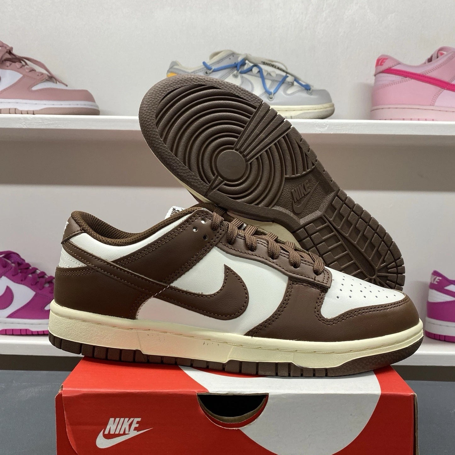 Nike Dunk Low Retro Cacao Wow Mocha Brown White DD1503-124 Women's Size 8W/6.5M