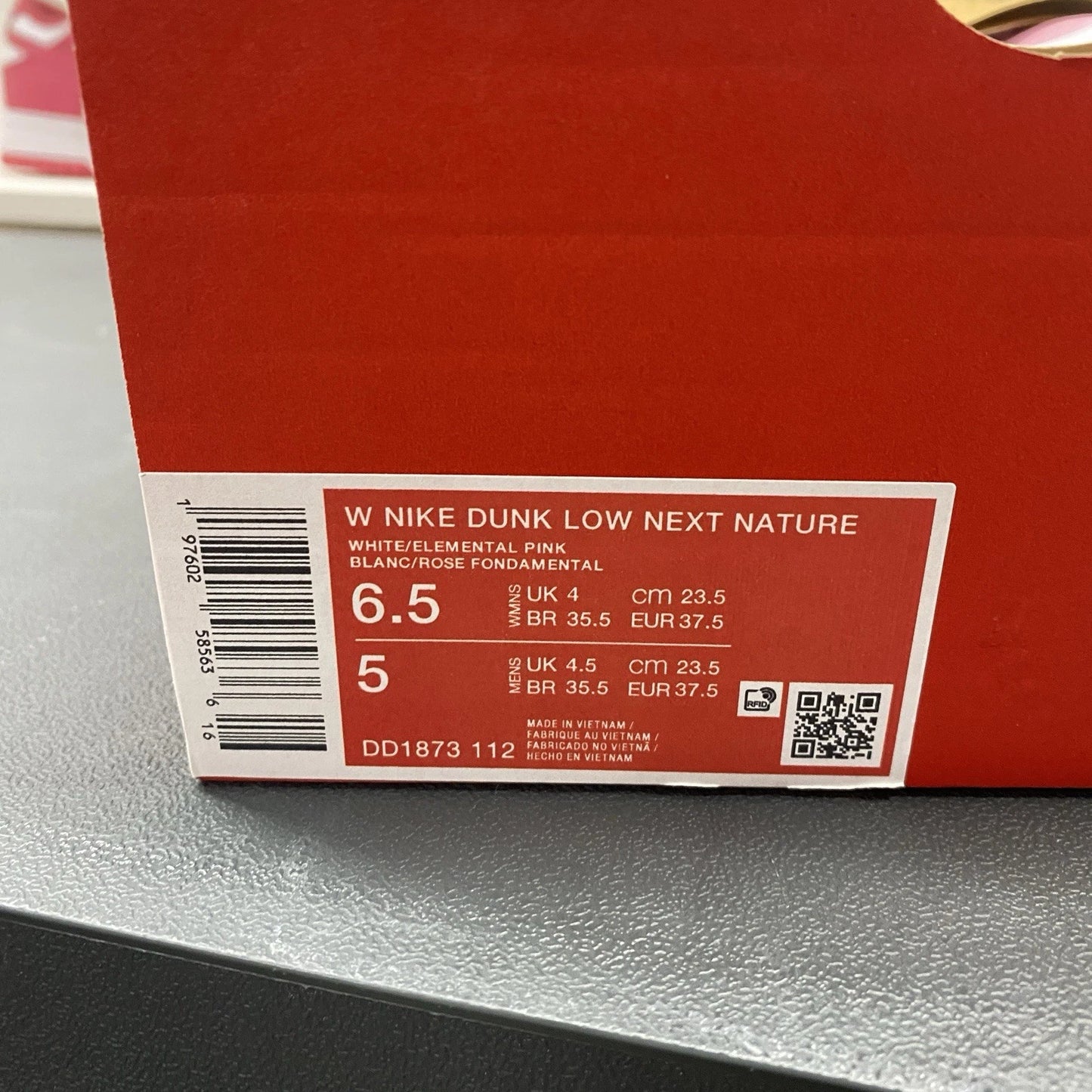 Nike Dunk Low Next Nature Elemental Pink DD1873-112 Size 6.5 Brand New