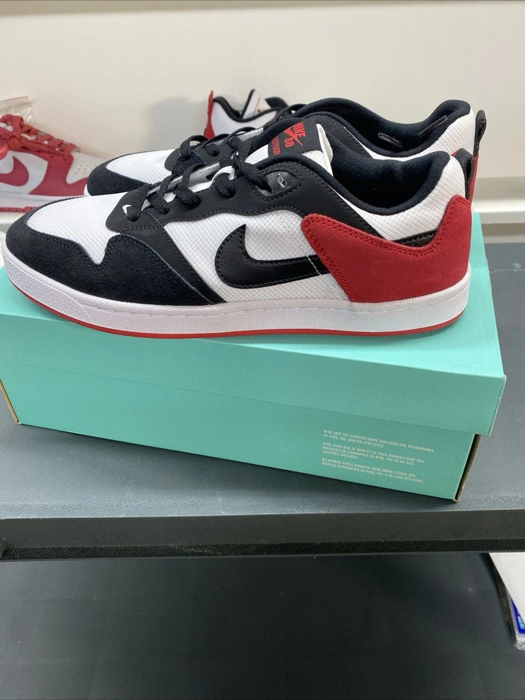 Nike | Alleyoop SB White University Red | Size 10 | CJ0882-102 | New