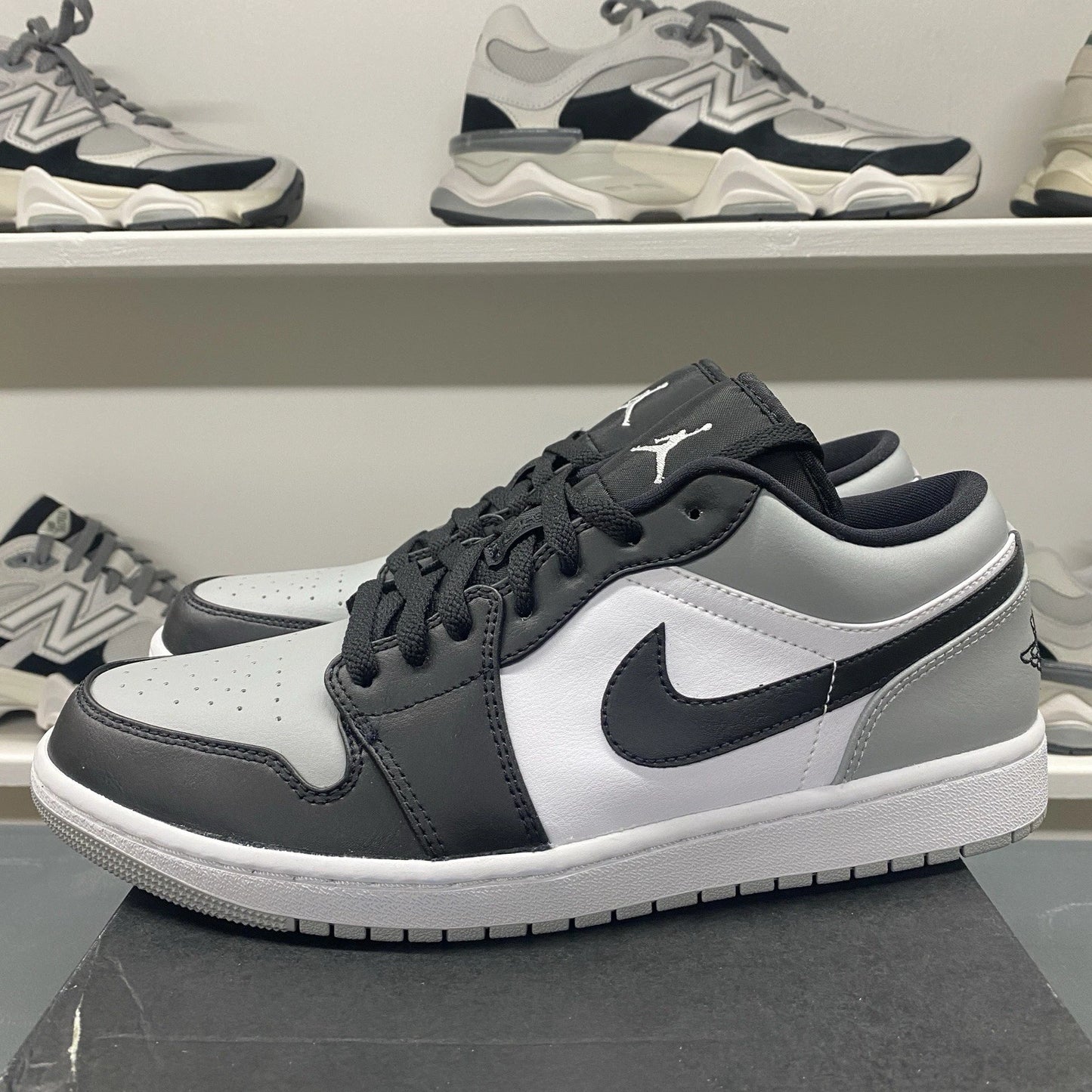 Air Jordan 1 Low Shadow Toe Size 10.5 Black White Grey Gray 553558 052