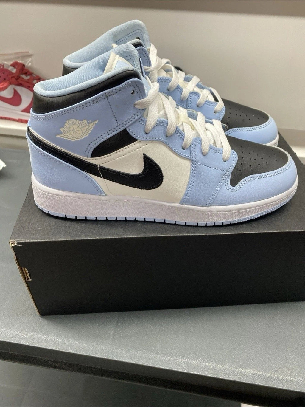 Jordan 1 Mid Ice Blue | Size 6.5Y | 555112-401 | New