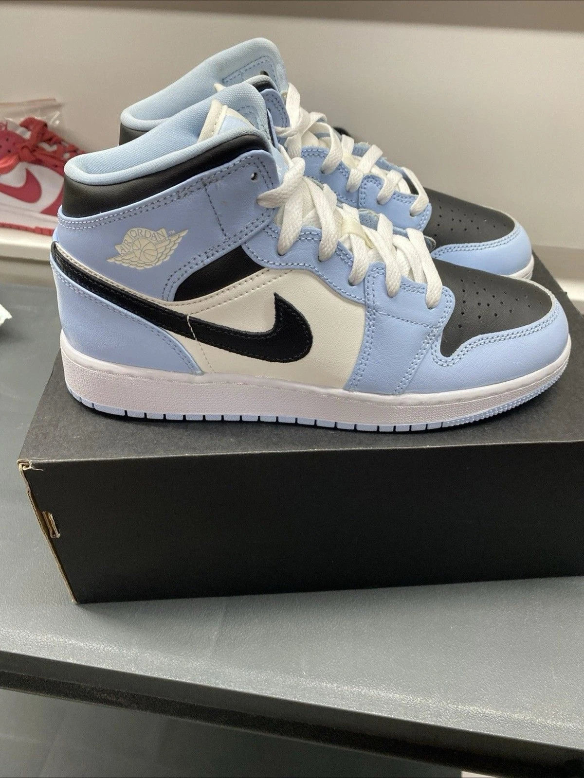 Jordan 1 Mid Ice Blue | Size 6.5Y | 555112-401 | New