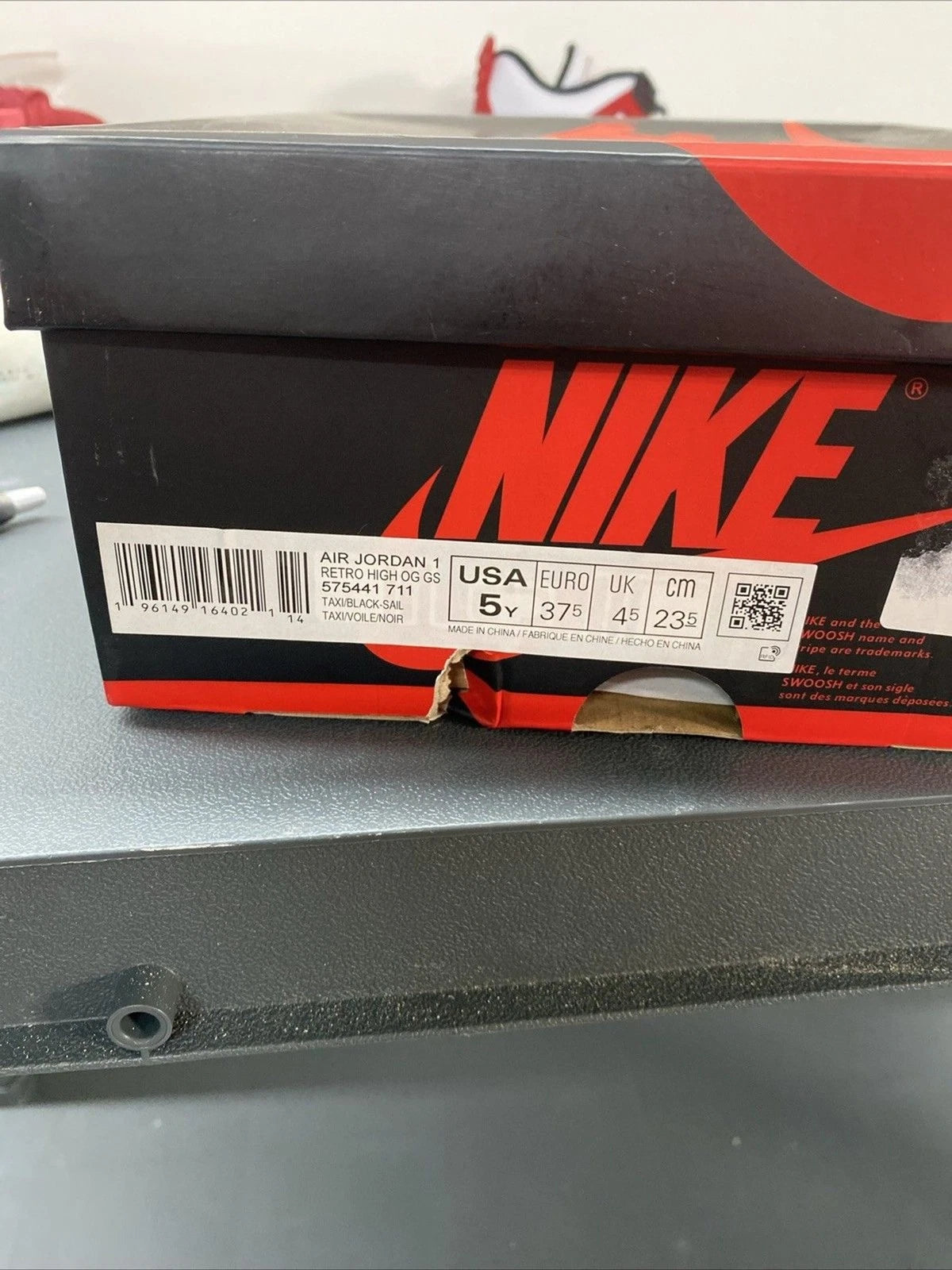 Jordan 1 High Yellow Toe Taxi | Size 5Y | 575441-711 | New