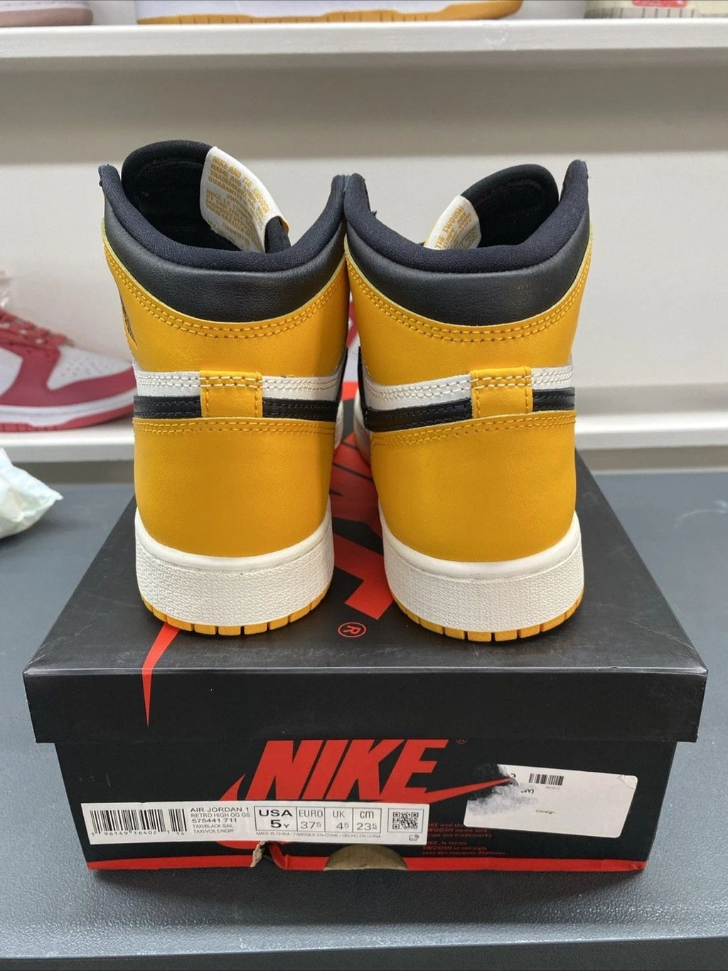 Jordan 1 High Yellow Toe Taxi | Size 5Y | 575441-711 | New