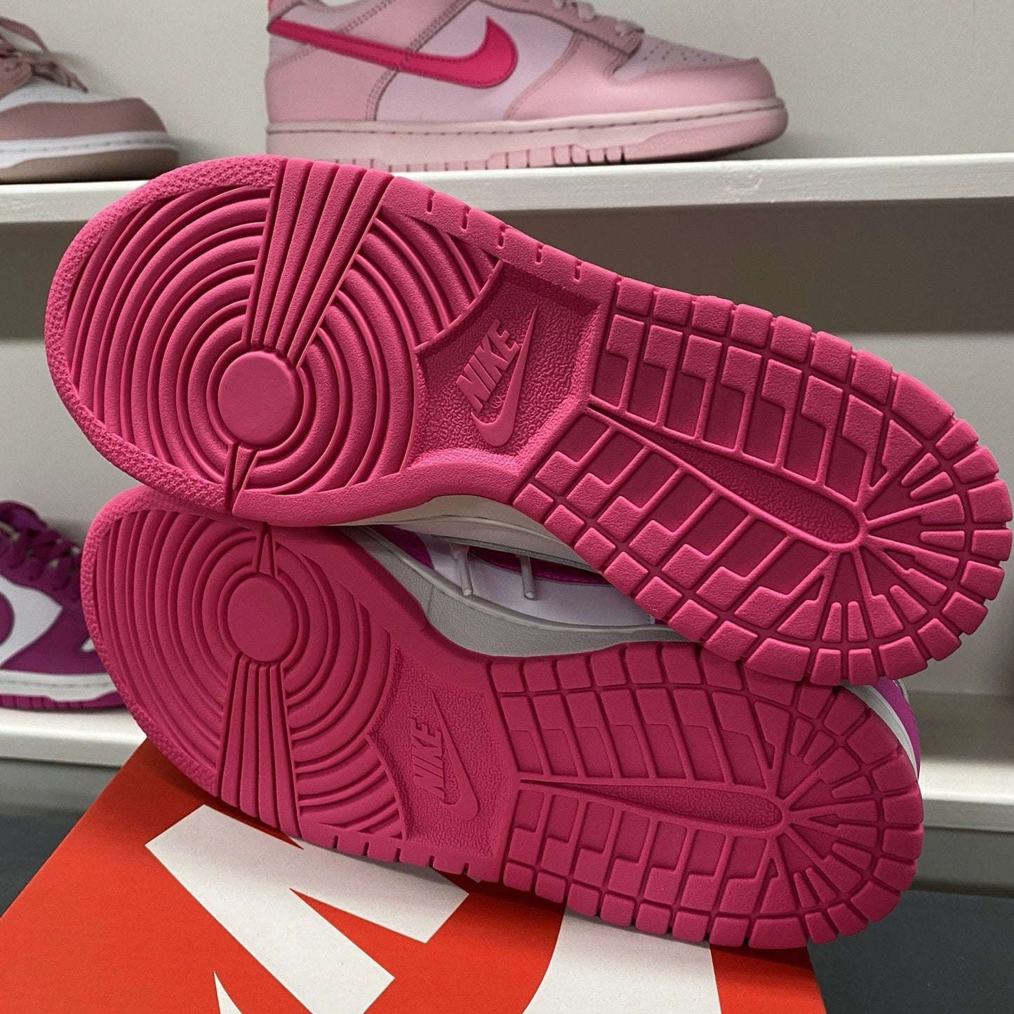 Nike Dunk Low Laser Fuchsia Pink Size 7Y 8.5 WMNS FB9109-102