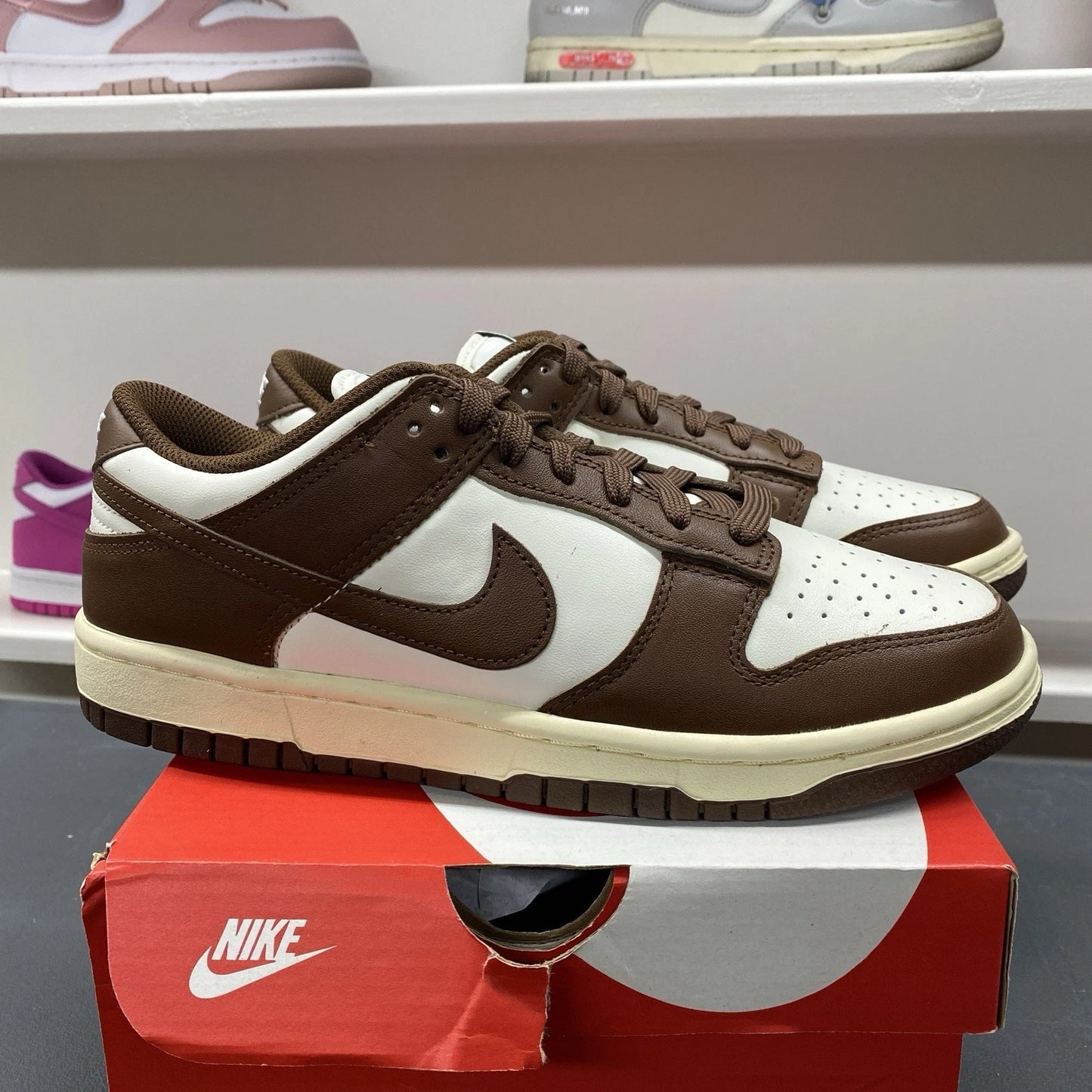 Nike Dunk Low Retro Cacao Wow Mocha Brown White DD1503-124 Women's Size 8W/6.5M