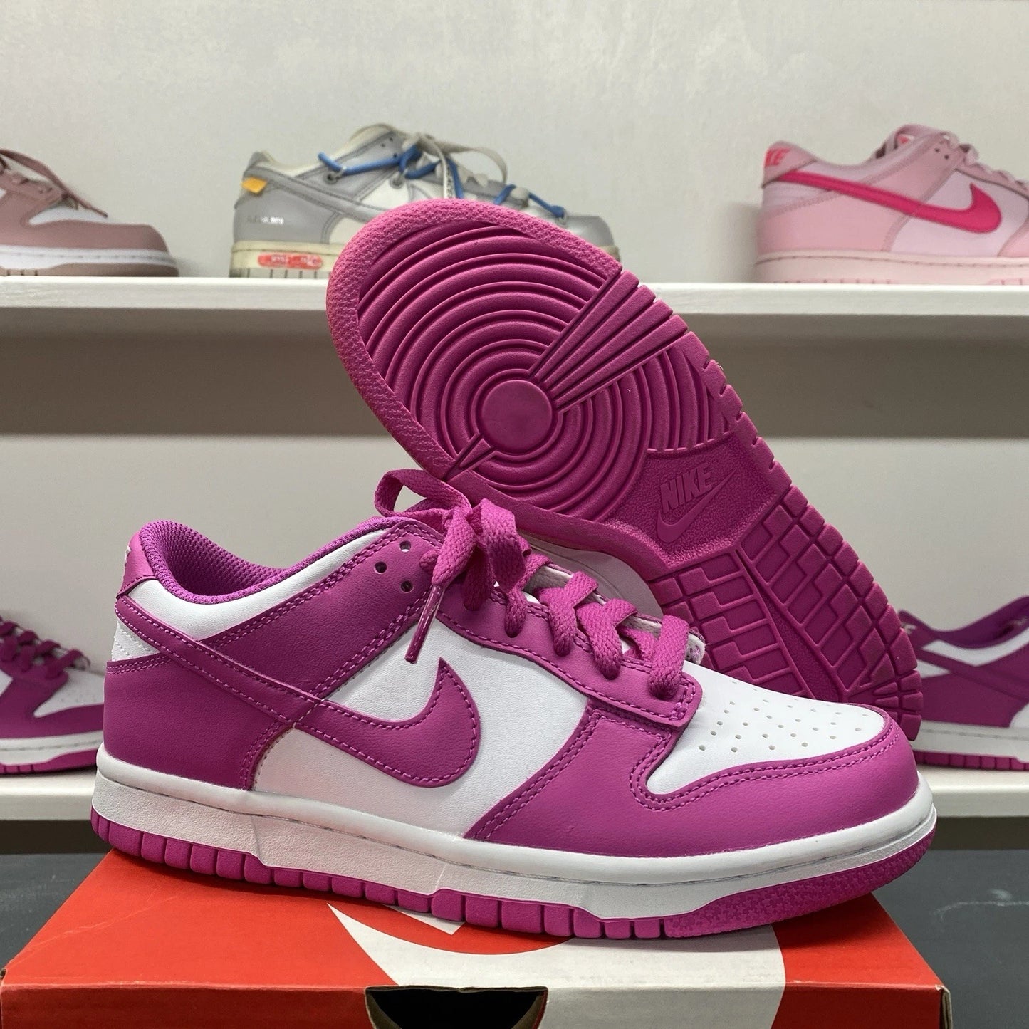 Brand New Nike Dunk Low Youth Size 4.5Y Womens 6 Pink White FJ0704-100