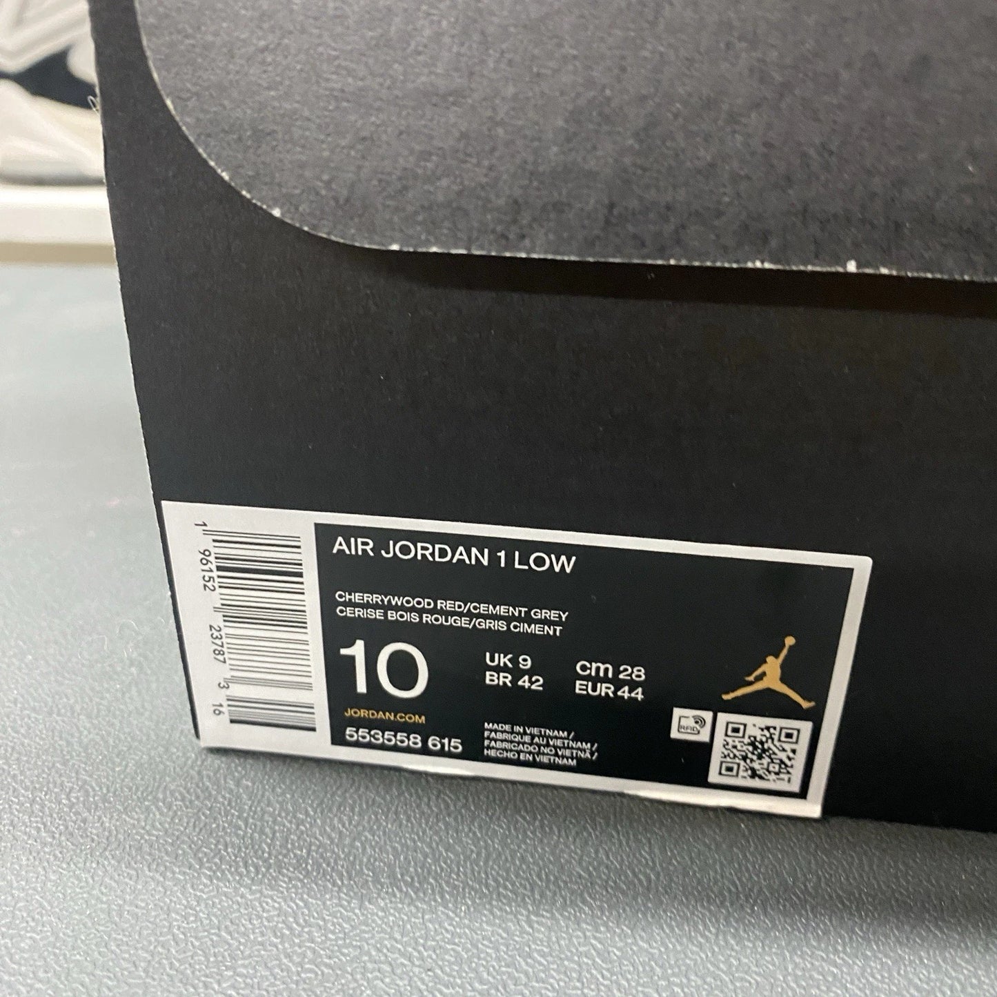 Brand New Jordan 1 Low Size 10 White/Bordeaux 553558 615